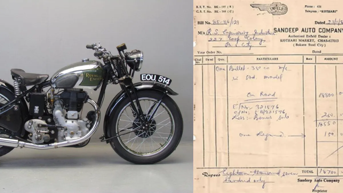 Royal Enfield old model viral bill